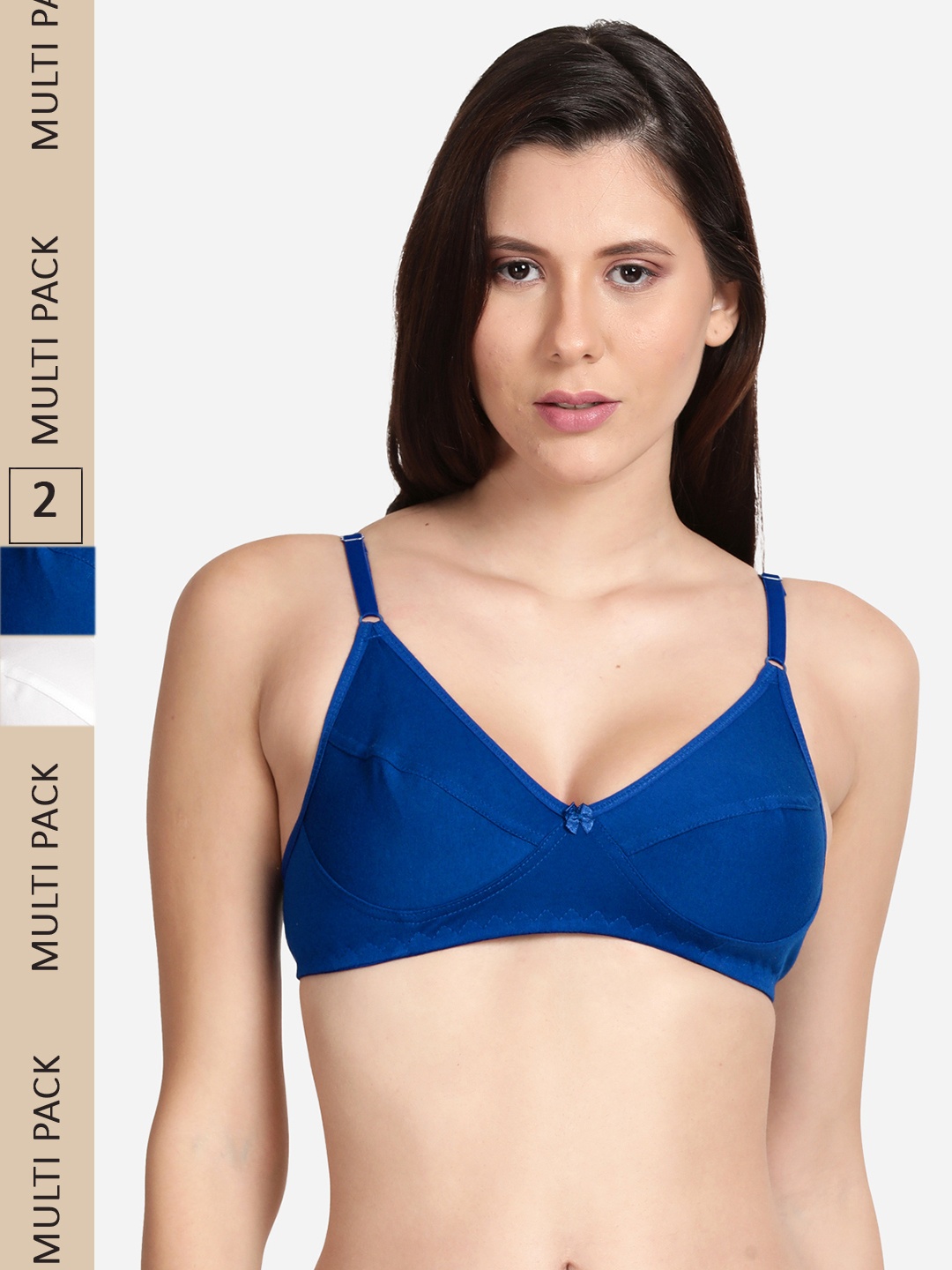

shyaway Pack Of 2 Non Padded Everyday Bra, Blue