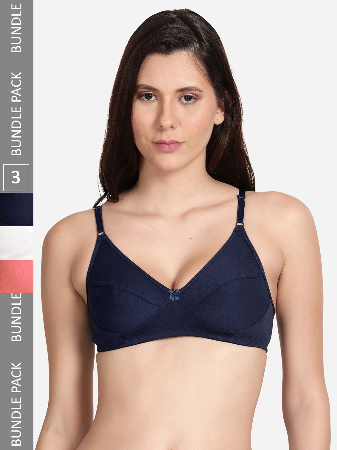 

shyaway Pack Of 3 Non Padded Everyday Bra, Pink