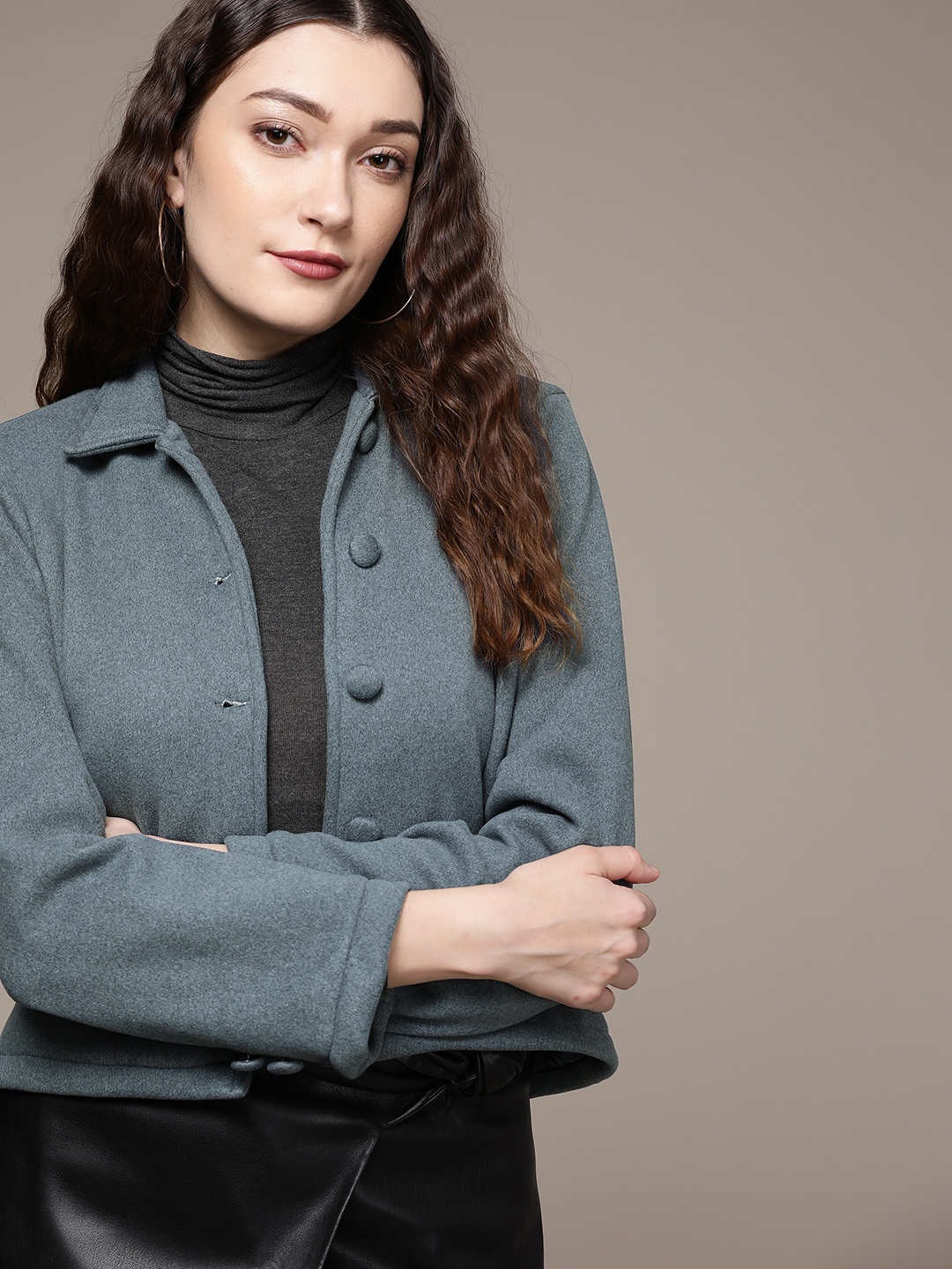 

bebe Women Denim Blue All Day Tailored Jacket