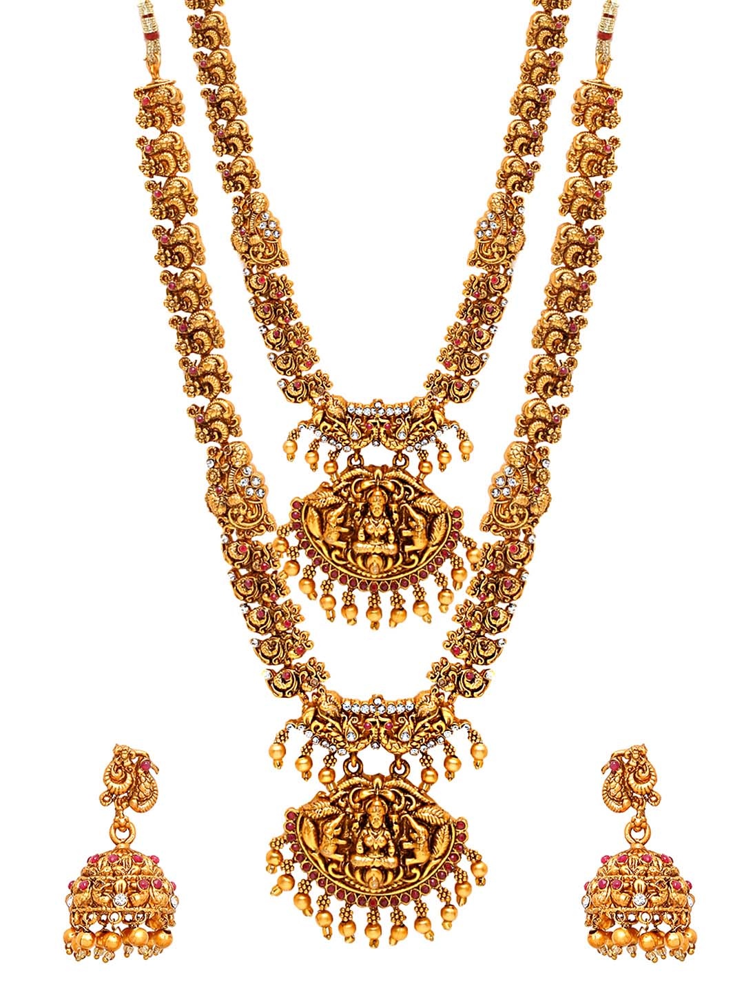 

Yellow Chimes Gold-Plated Temple Jewellery Set