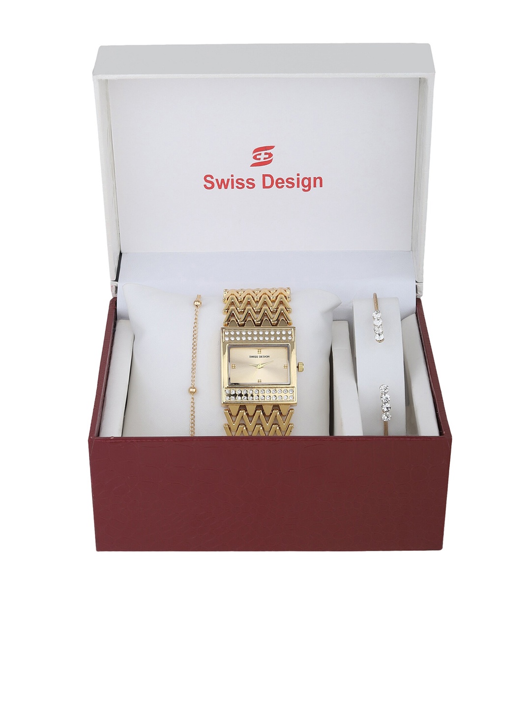 

Swiss Design Women Gold-Toned Solid Watch Gift Set SD-Watch Gift Set-30