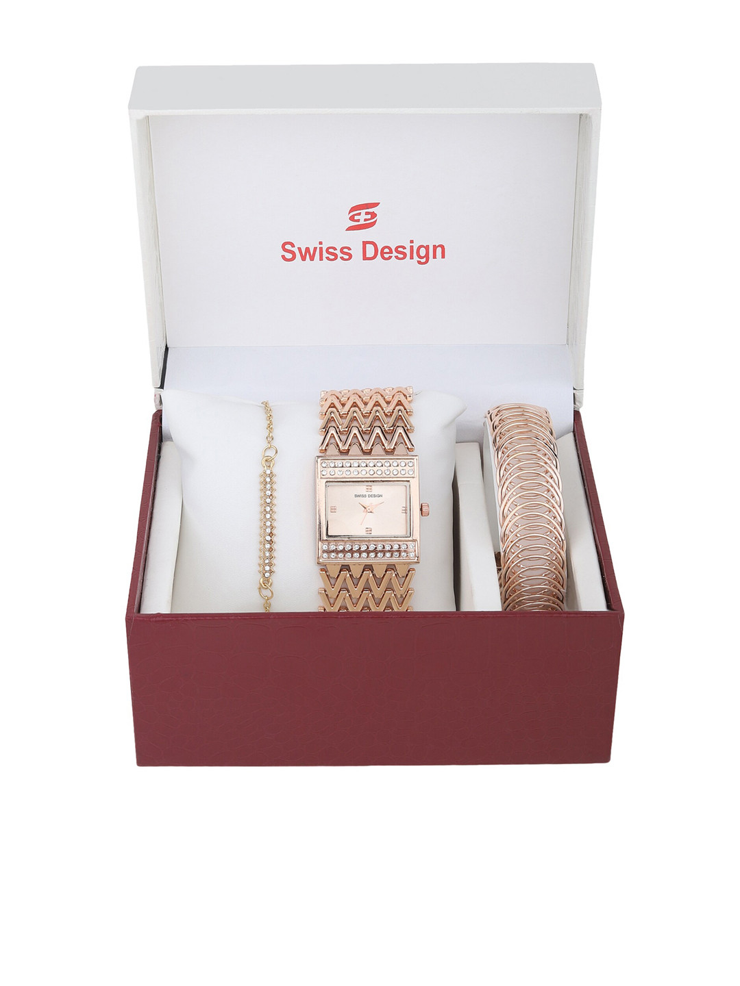 

Swiss Design Women Rose-Gold Toned Watch Gift Set SD-Watch Gift Set-26