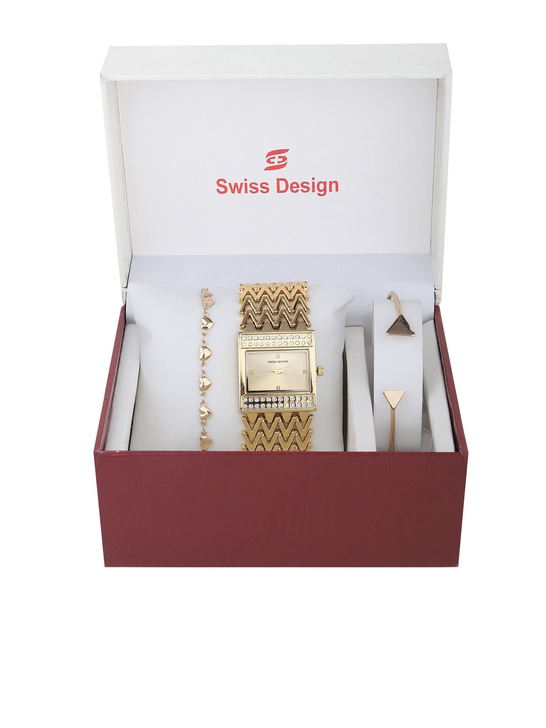 

Swiss Design Women Gold-Toned Solid Watch Gift Set SD-Watch Gift Set-31