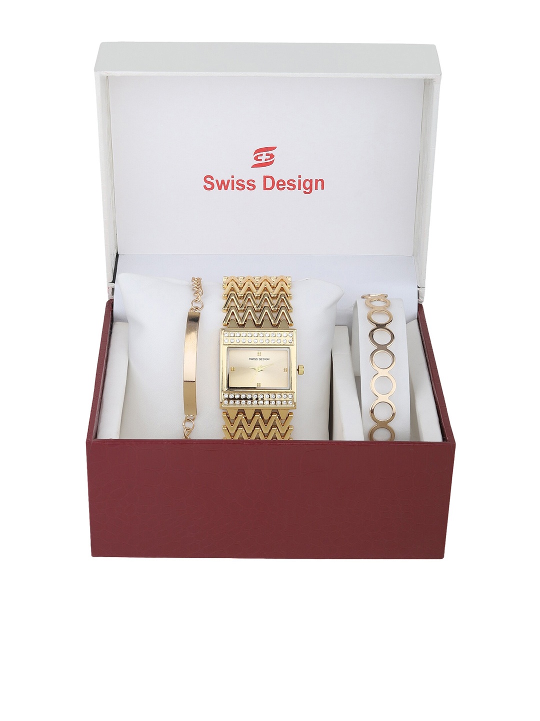 

Swiss Design Women Gold-Toned Solid Watch Gift Set SD-Watch Gift Set-28