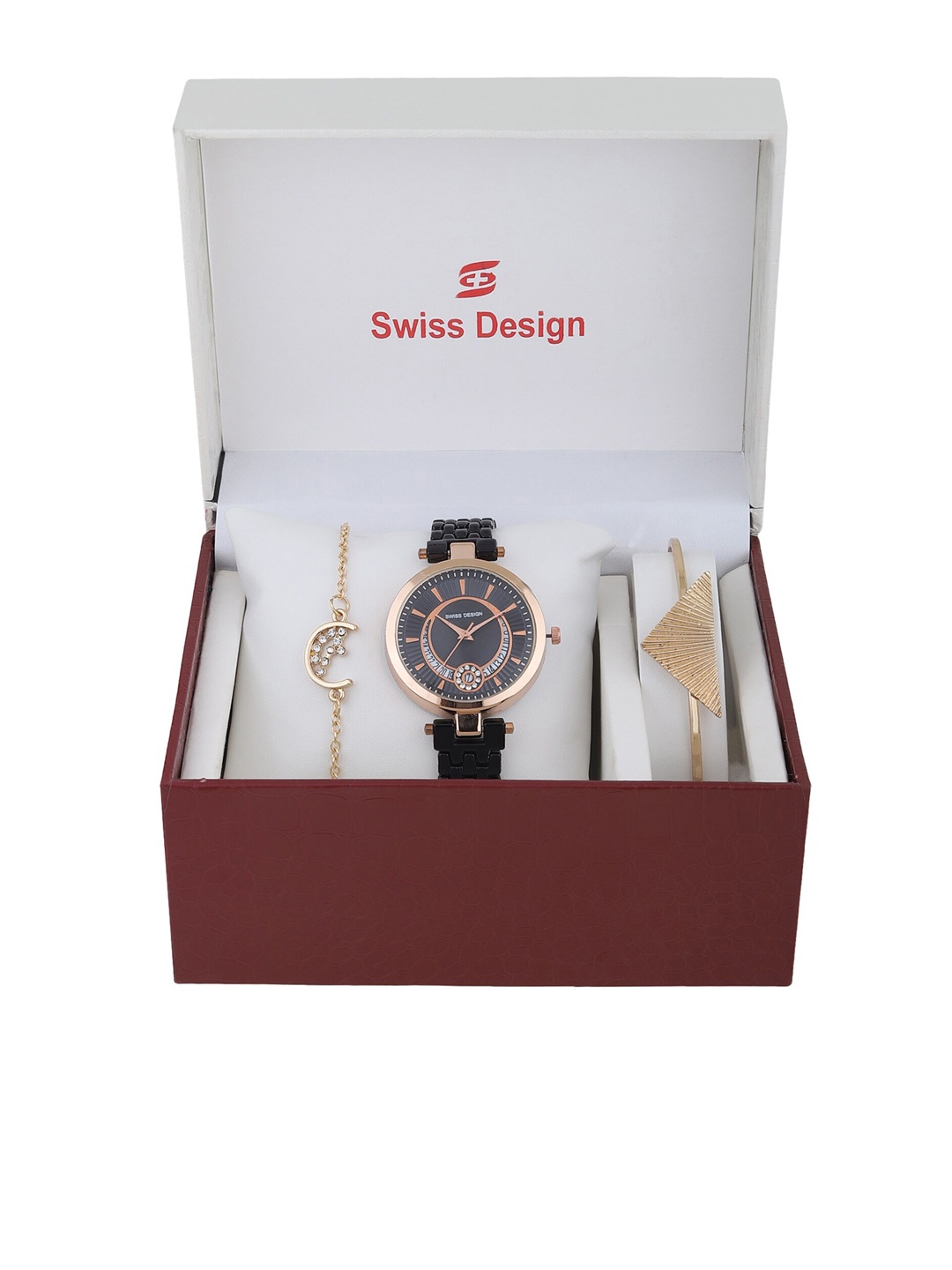 

Swiss Design Women Black Watch Gift SetSD-Watch Gift Set-07