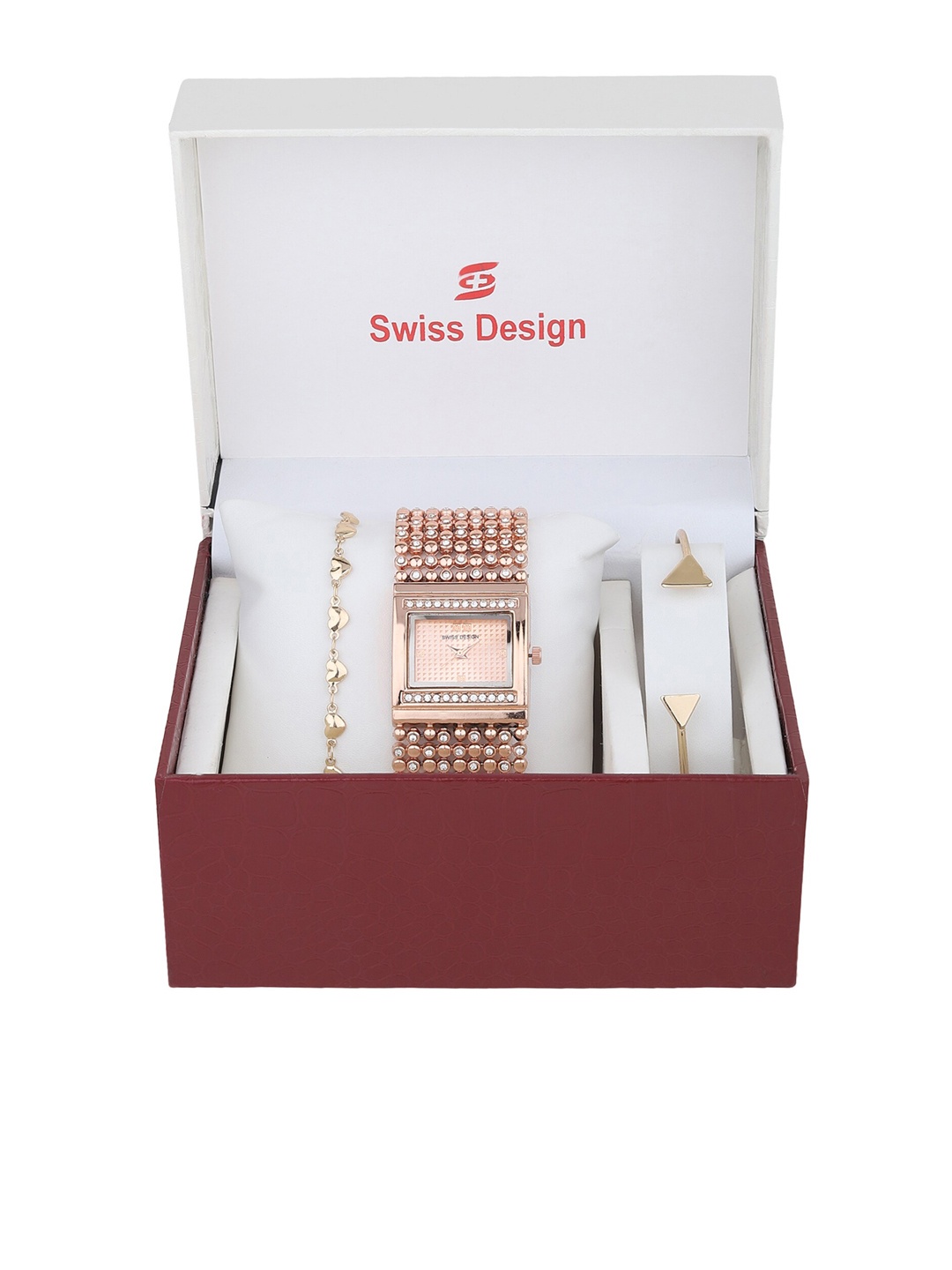 

Swiss Design Rose Gold-Toned Solid Watch Gift Set SD-Watch Gift Set-22