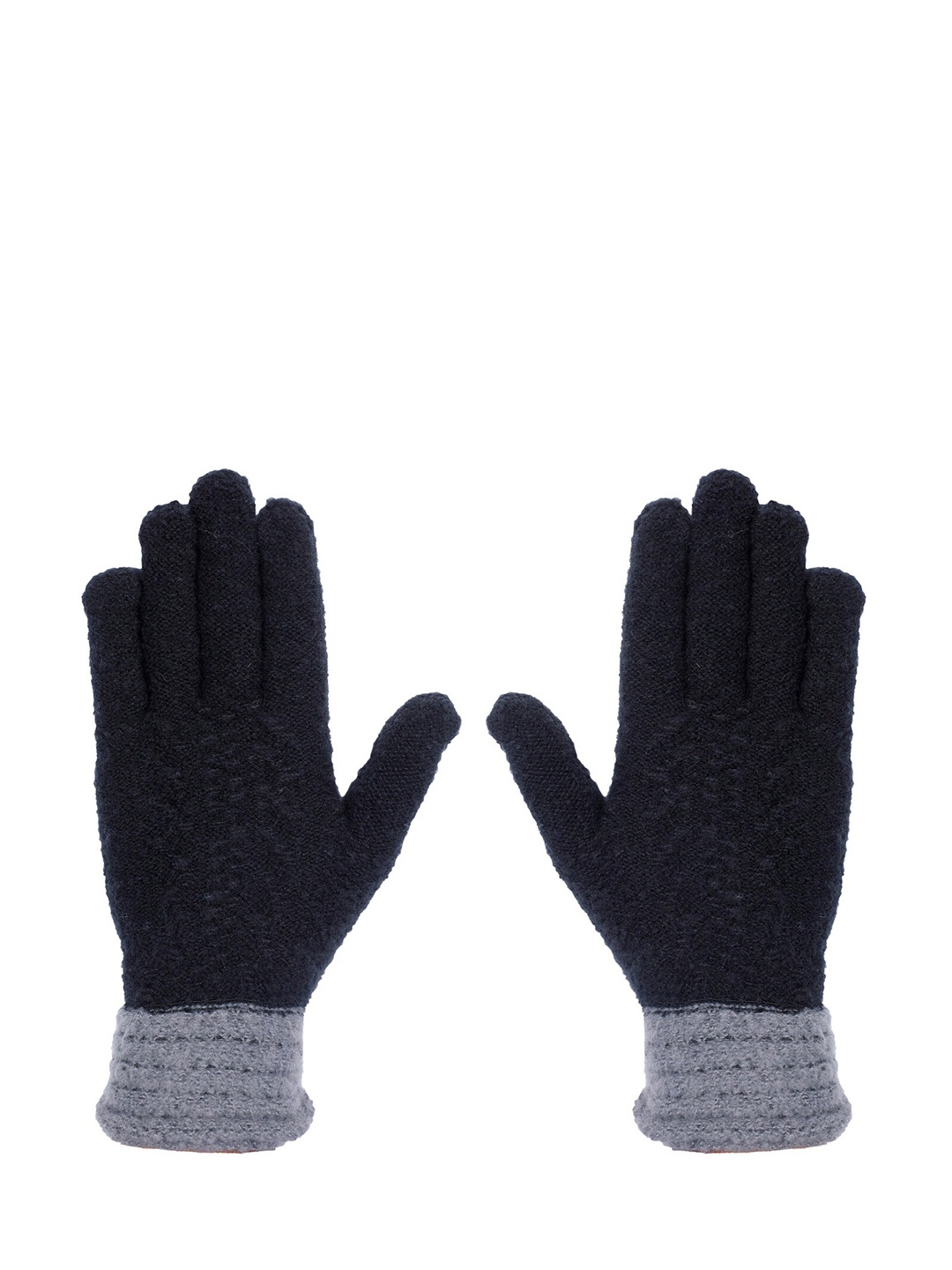 

LOOM LEGACY Men Black Patterned Hand Gloves