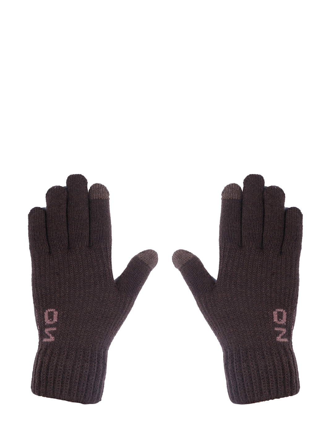 

LOOM LEGACY Men Brown Patterned Hand Gloves