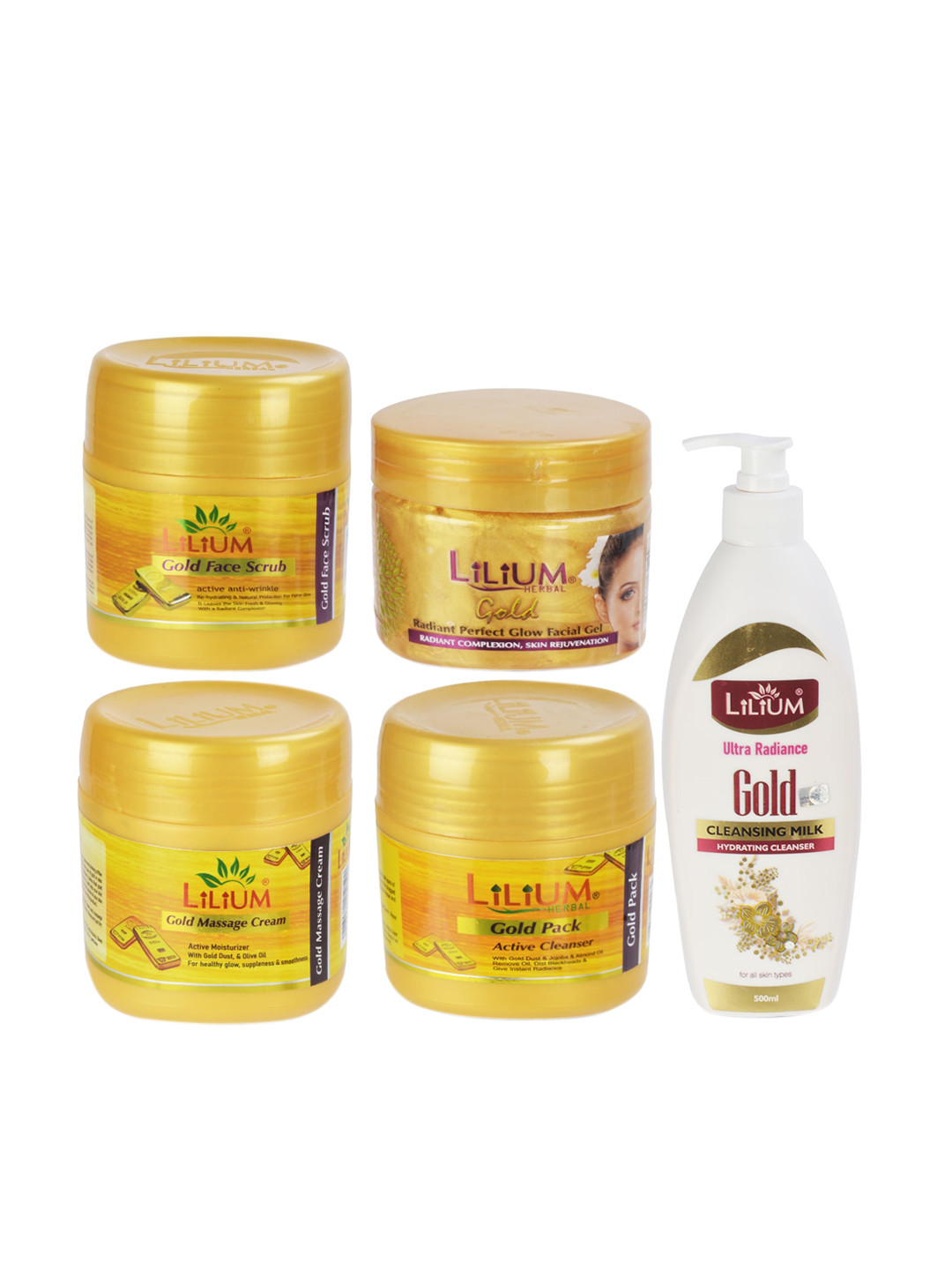 

Lilium Radiance Perfect Glow Facial Kit With Gold Cleansing Milk - 2.5Kg, Yellow