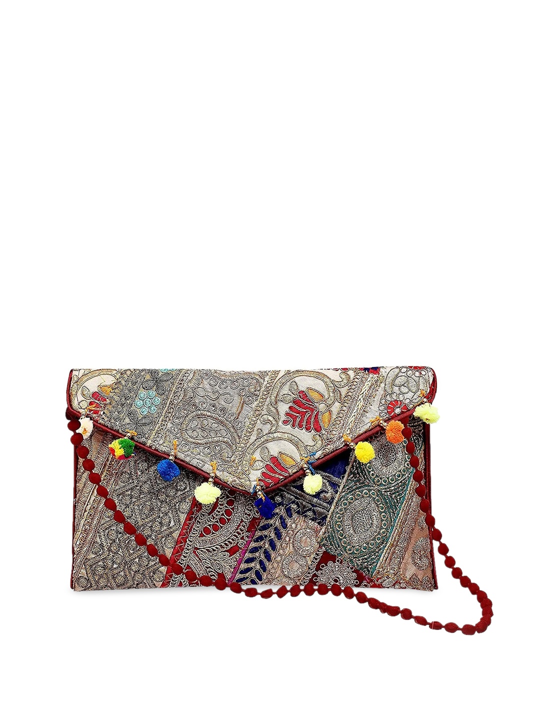 

DN Creation Maroon Textured PU Bucket Sling Bag