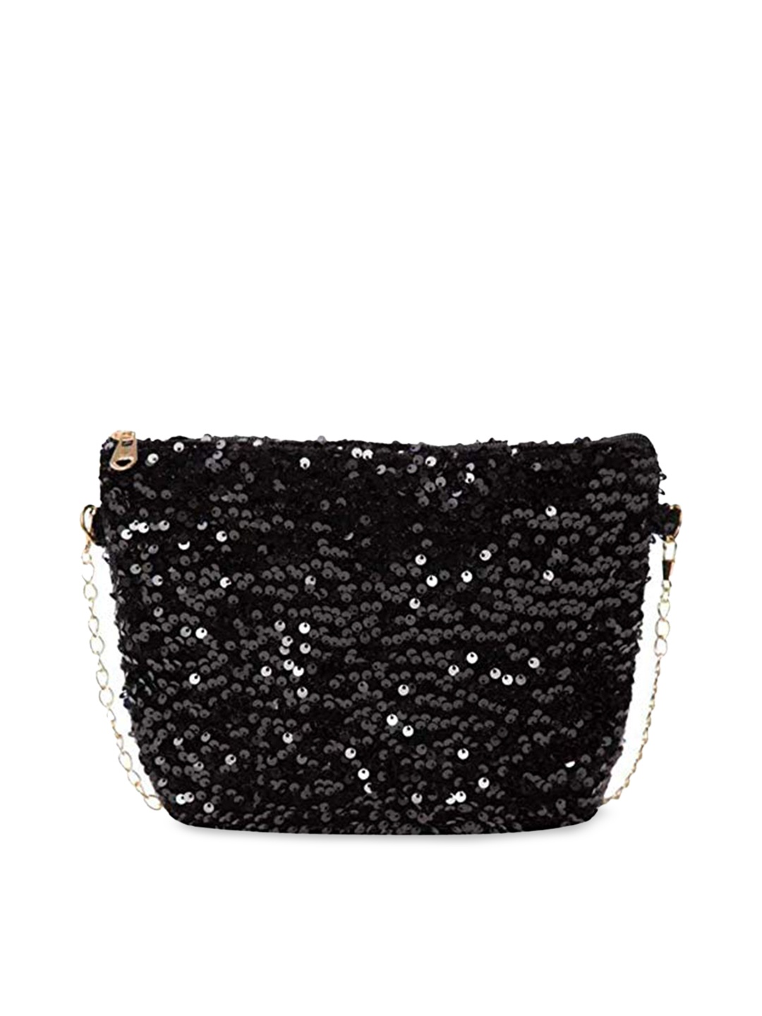 

DN Creation Black Embellished PU Oversized Structured Sling Bag