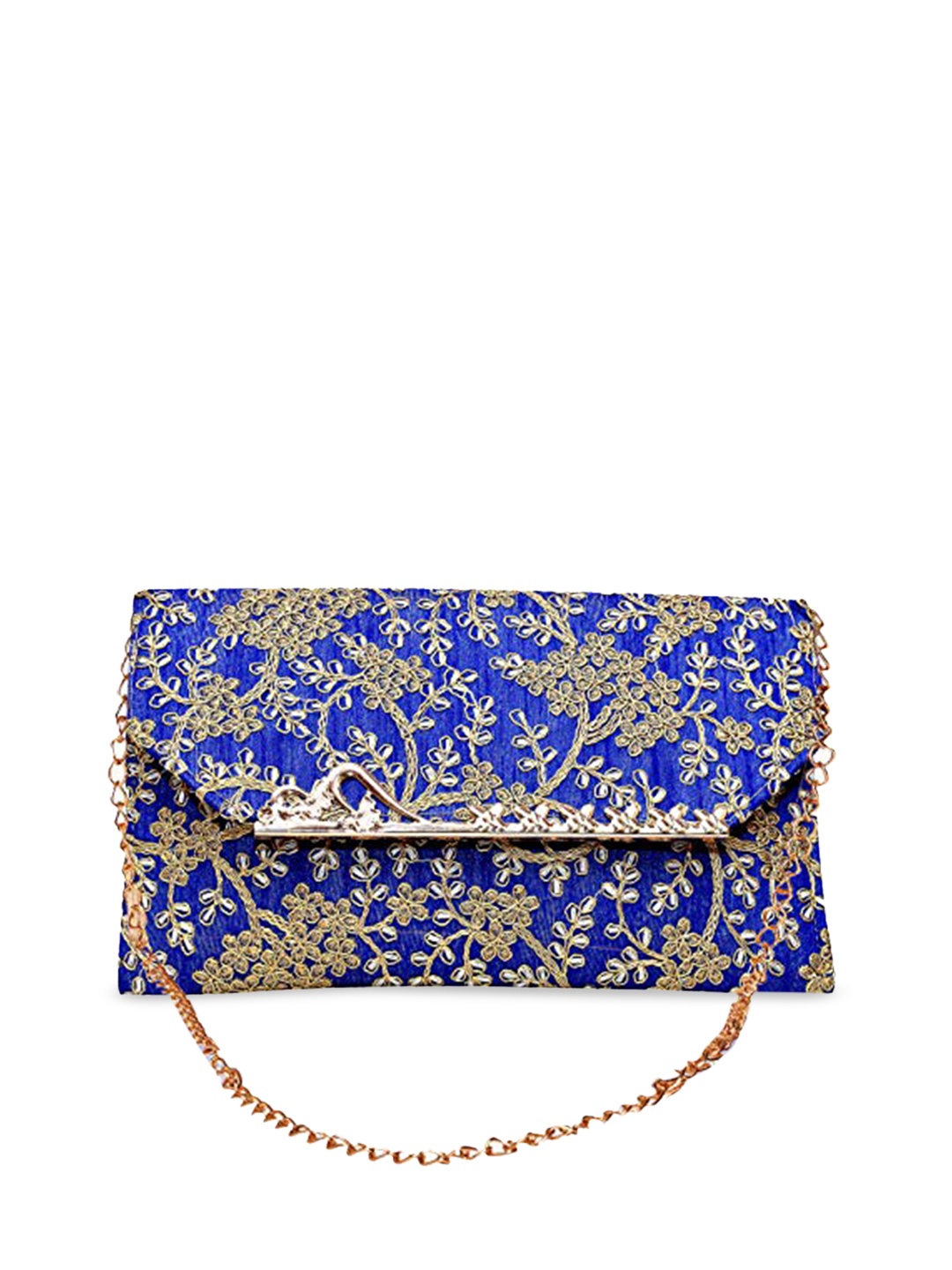 

DN Creation Blue Printed PU Swagger Sling Bag