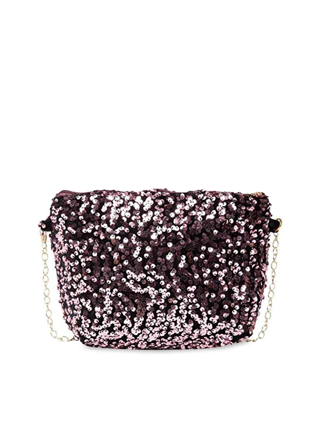 

DN Creation Pink Embellished PU Oversized Swagger Sling Bag