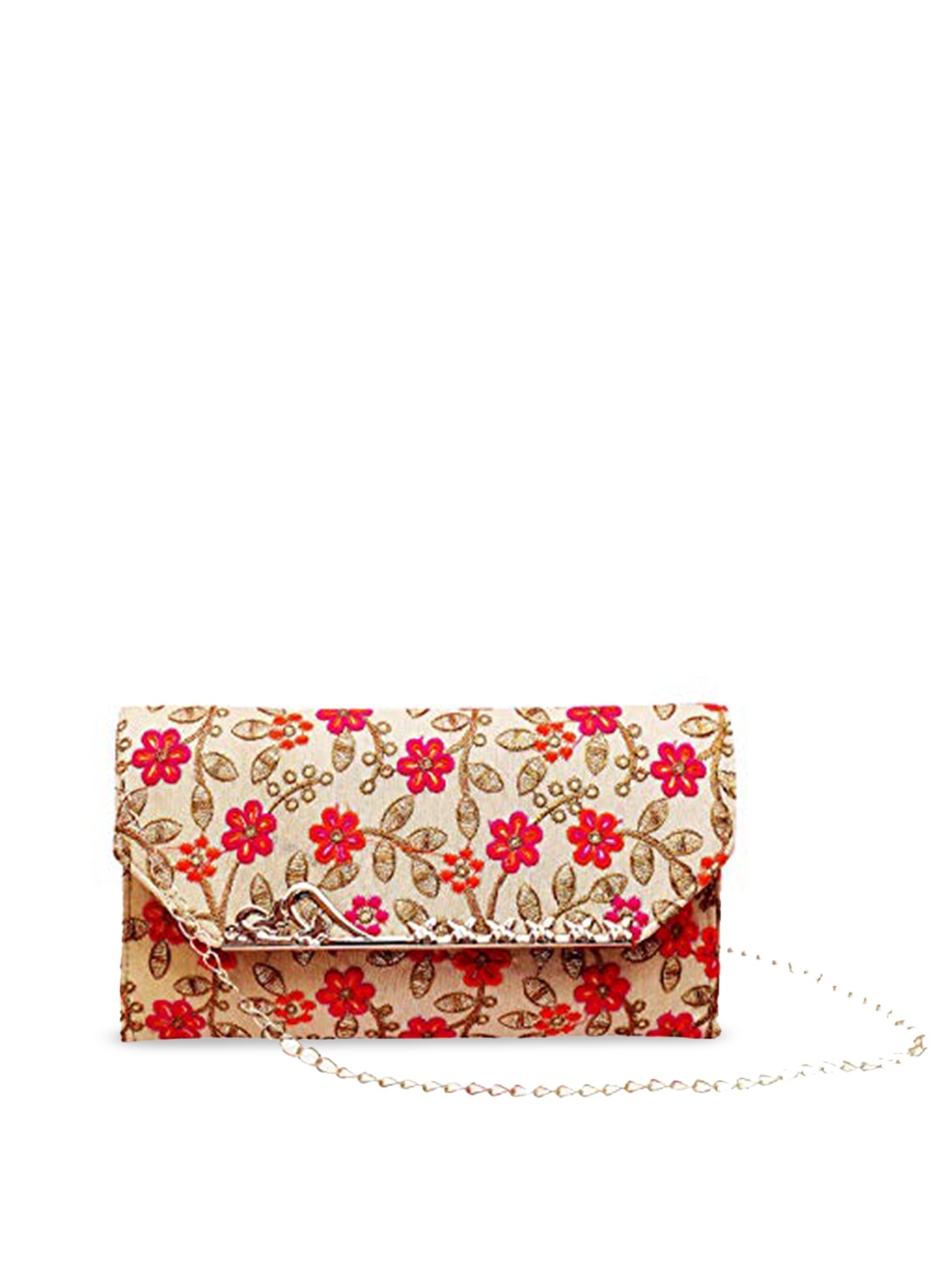 

DN Creation Multicoloured Floral Printed PU Structured Sling Bag, Multi