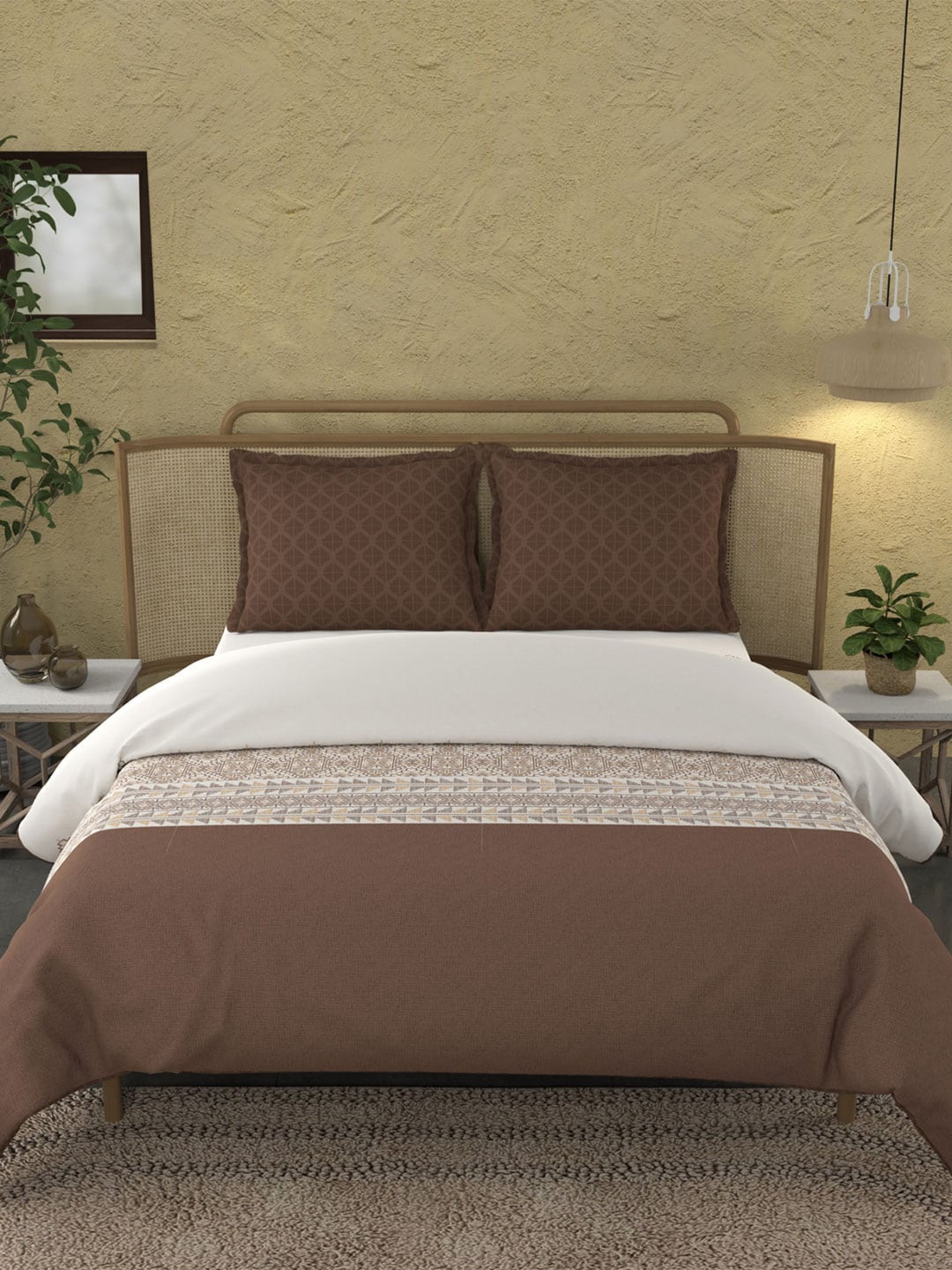 

MYTRIDENT Unisex Brown Bedsheets