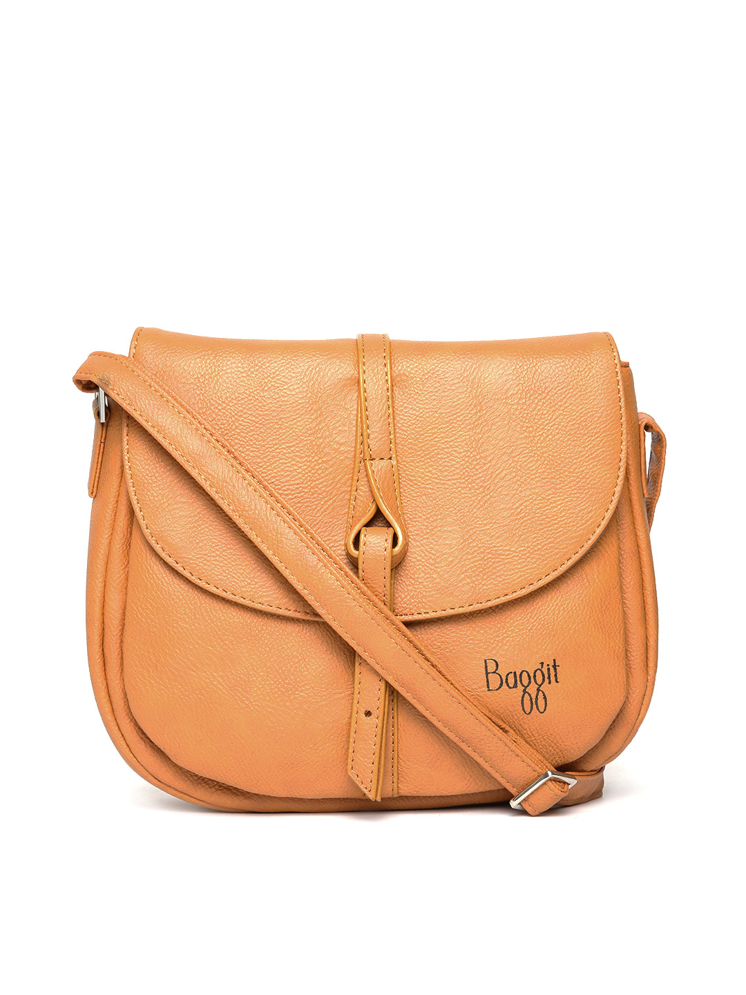 

Baggit Tan Brown Solid Sling Bag