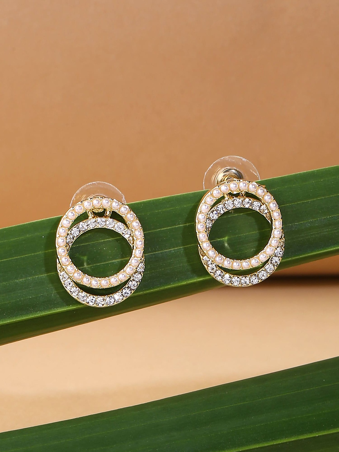 

Unwind by Yellow Chimes Gold-Plated Contemporary Studs Earrings