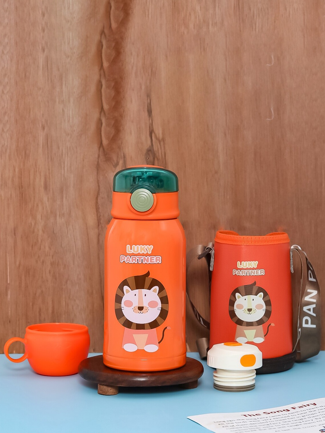 

Yellow Bee Kids Orange-Colored & Pink Printed Hot & Cold LED Double-Walled Vacuum Thermos Flask