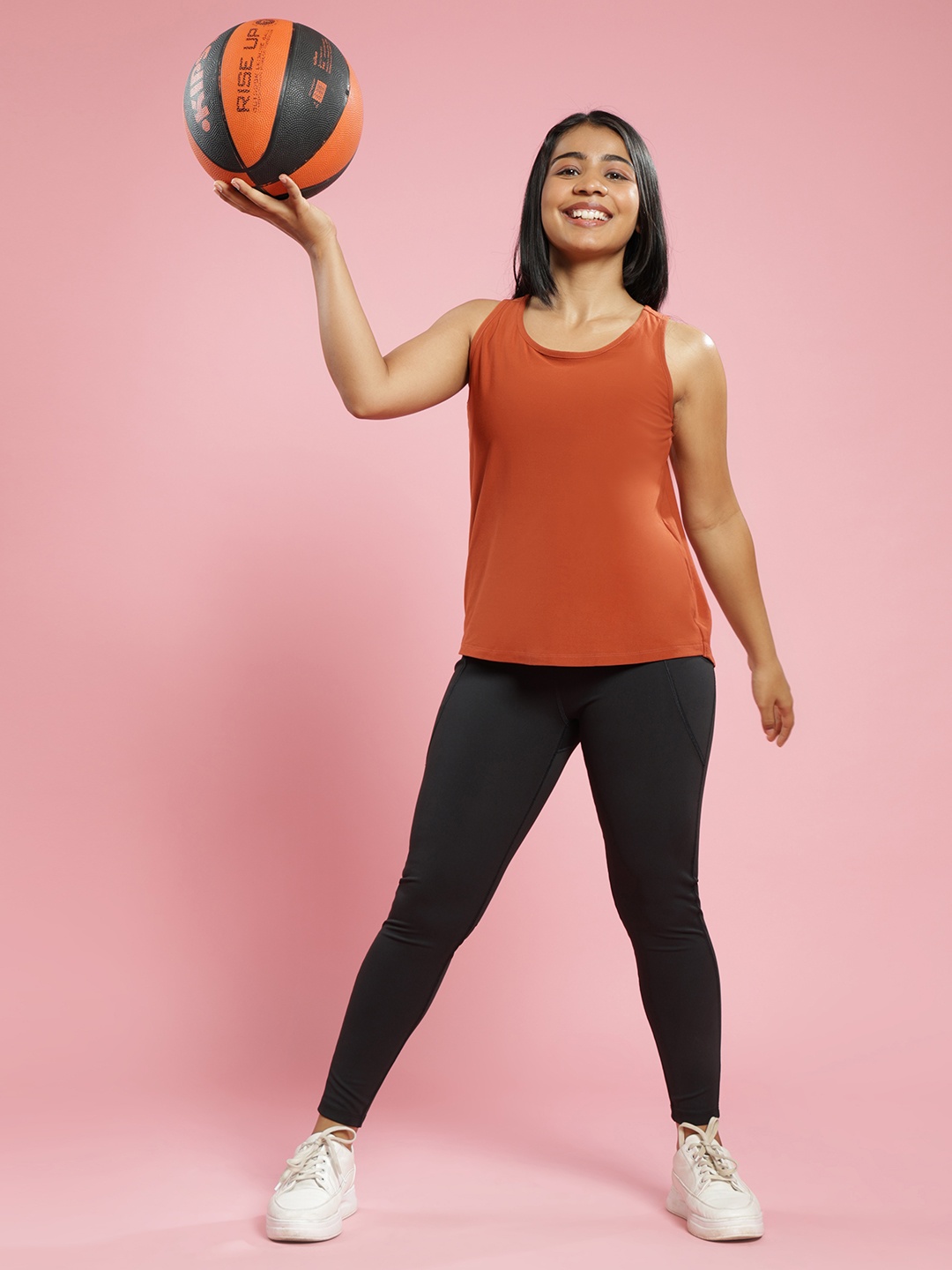

Blissclub The Breezy Basic A-Line Fit Breezeflo Tank Top, Rust