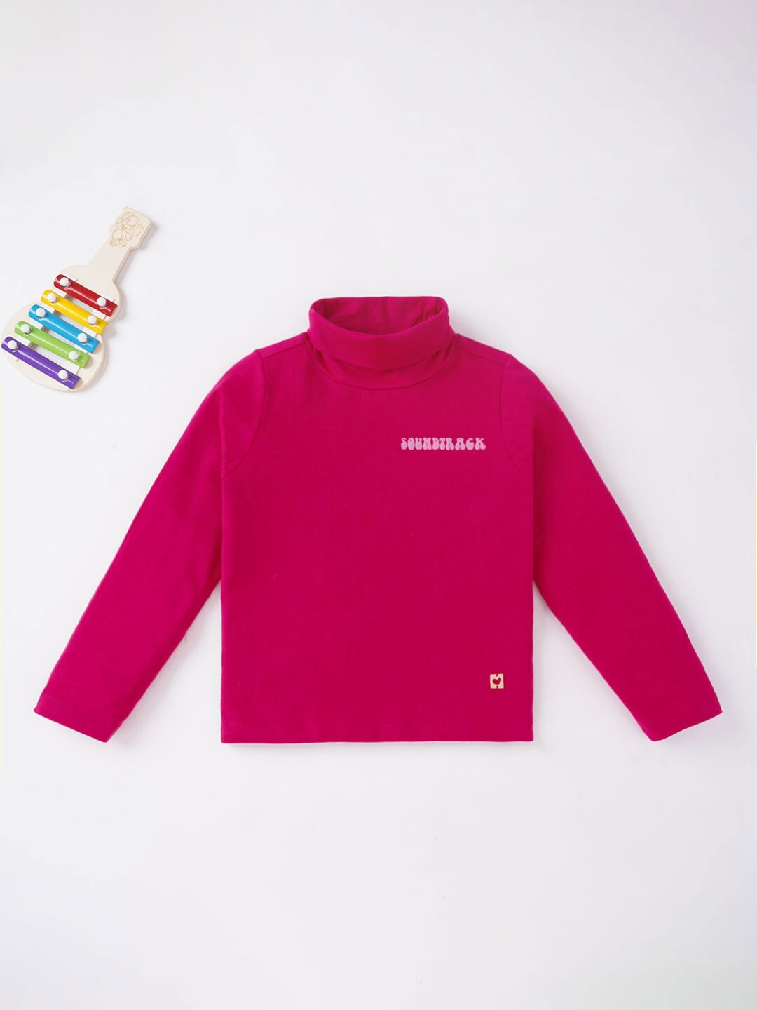

Ed-a-Mamma Girls Pink Turtle Neck T-shirt