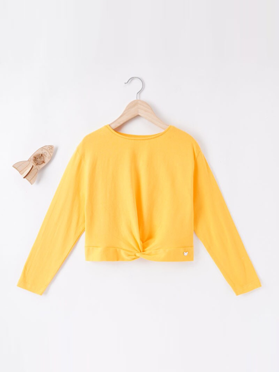 

Ed-a-Mamma Girls Yellow Cotton T-shirt