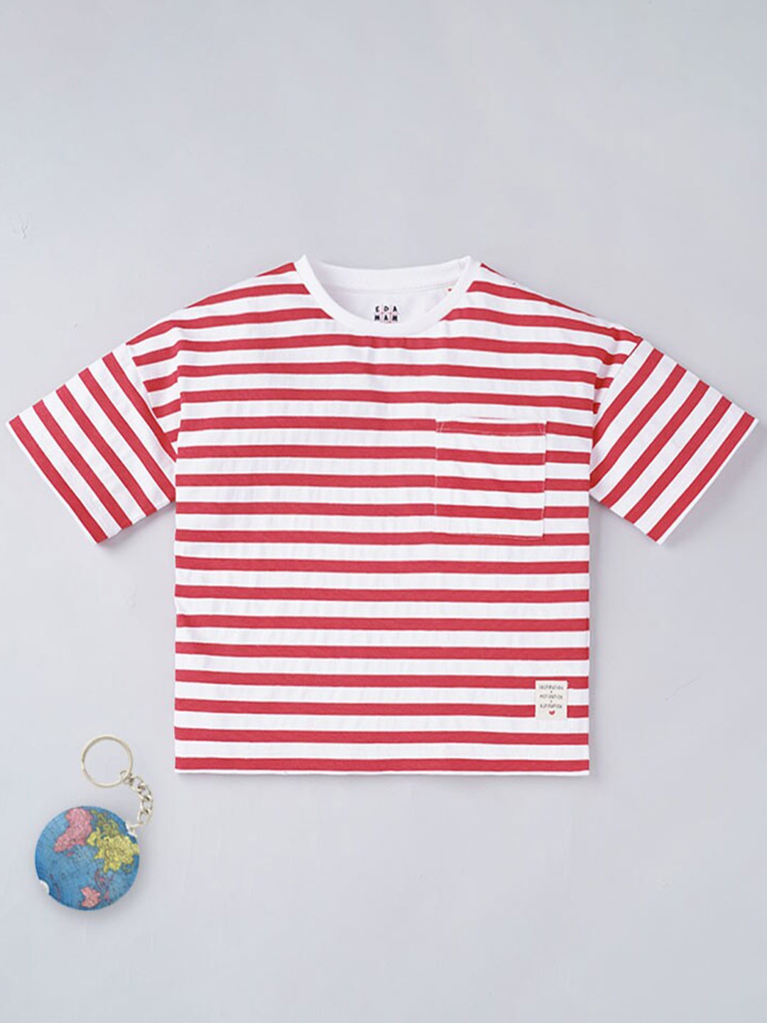 

Ed-a-Mamma Boys Red & White Striped T-shirt