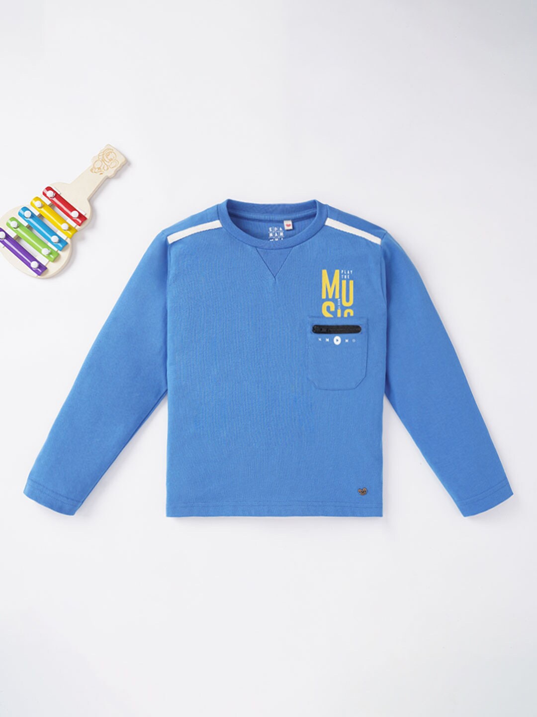 

Ed-a-Mamma Boys Blue Cotton T-shirt