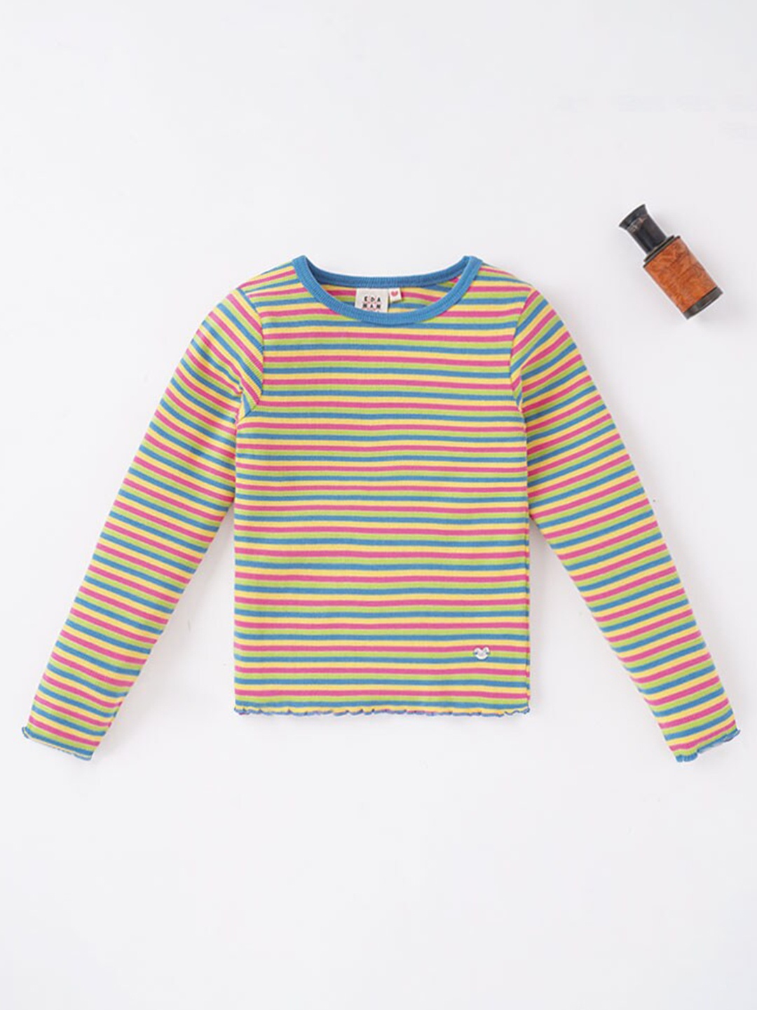 

Ed-a-Mamma Girls Red & Yellow Striped T-shirt