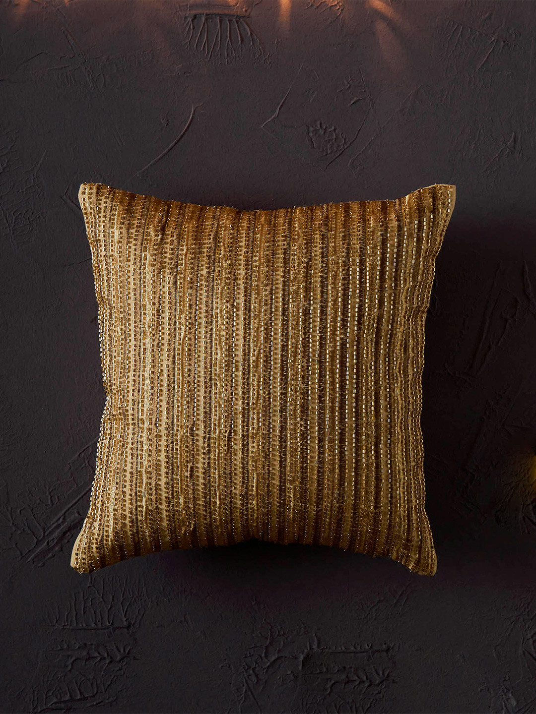 

Home Centre Embellished Square Cushion Covers, Gold