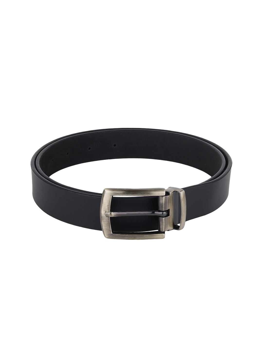 

HENEDA Men Black Leather Formal Belt