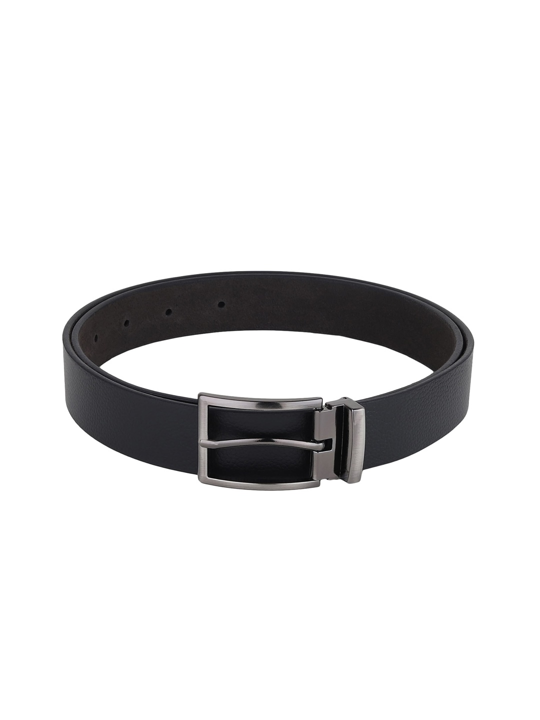 

HENEDA Men Black Leather Formal Belt