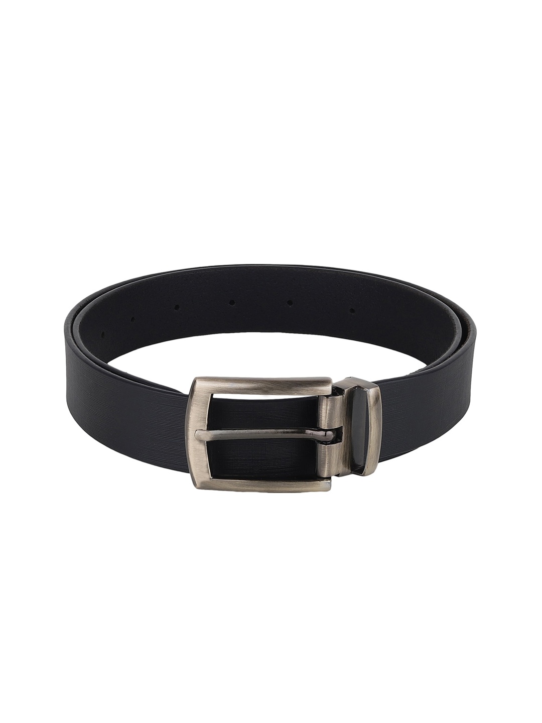 

HENEDA Men Black Leather Formal Belt