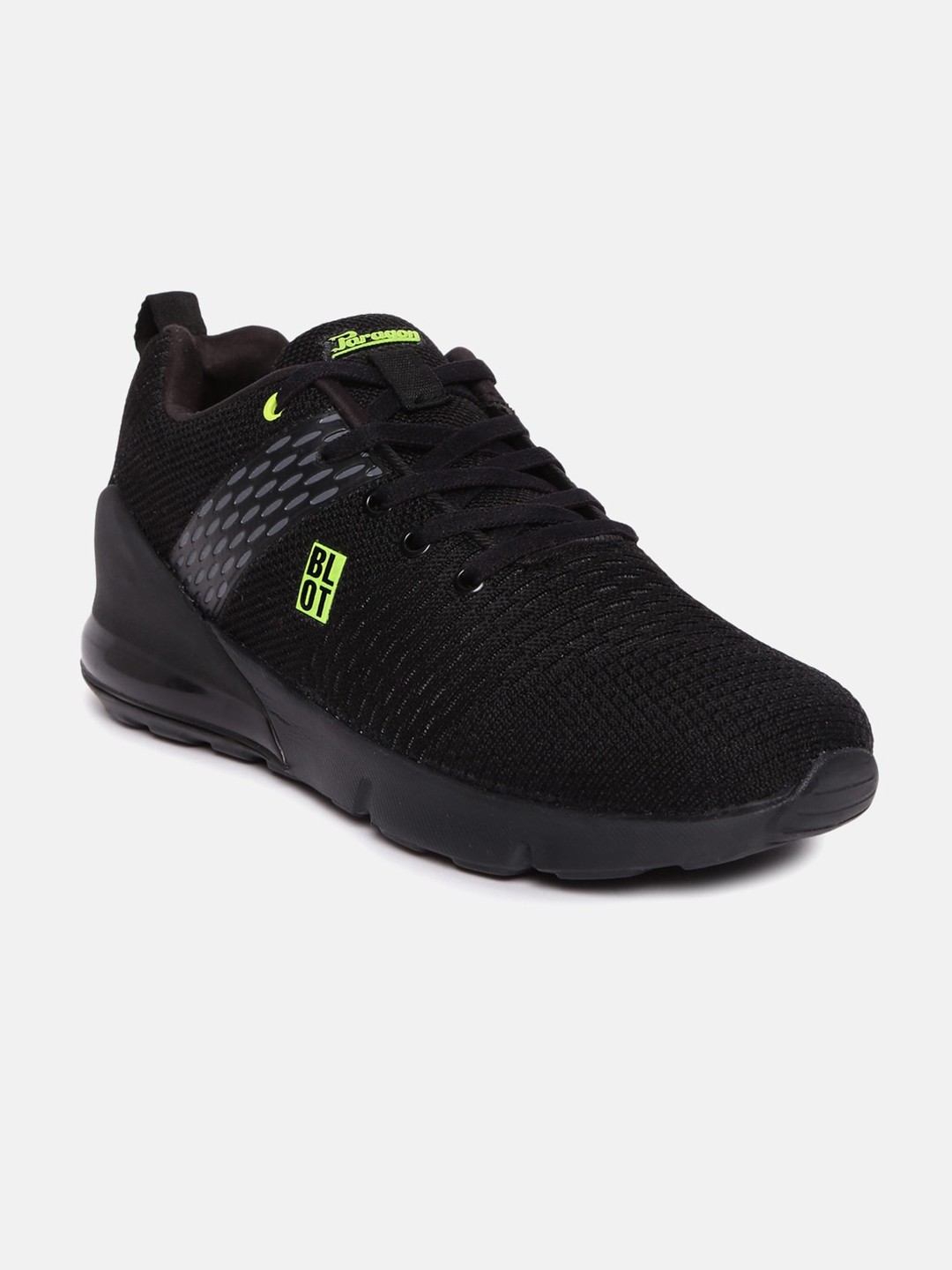 

Paragon Men Black Woven Design Sneakers