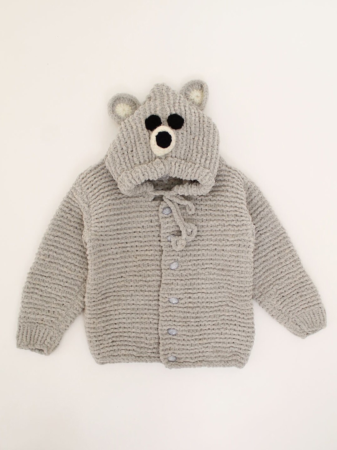 

Woonie Kids Grey Cable Knit Cardigan