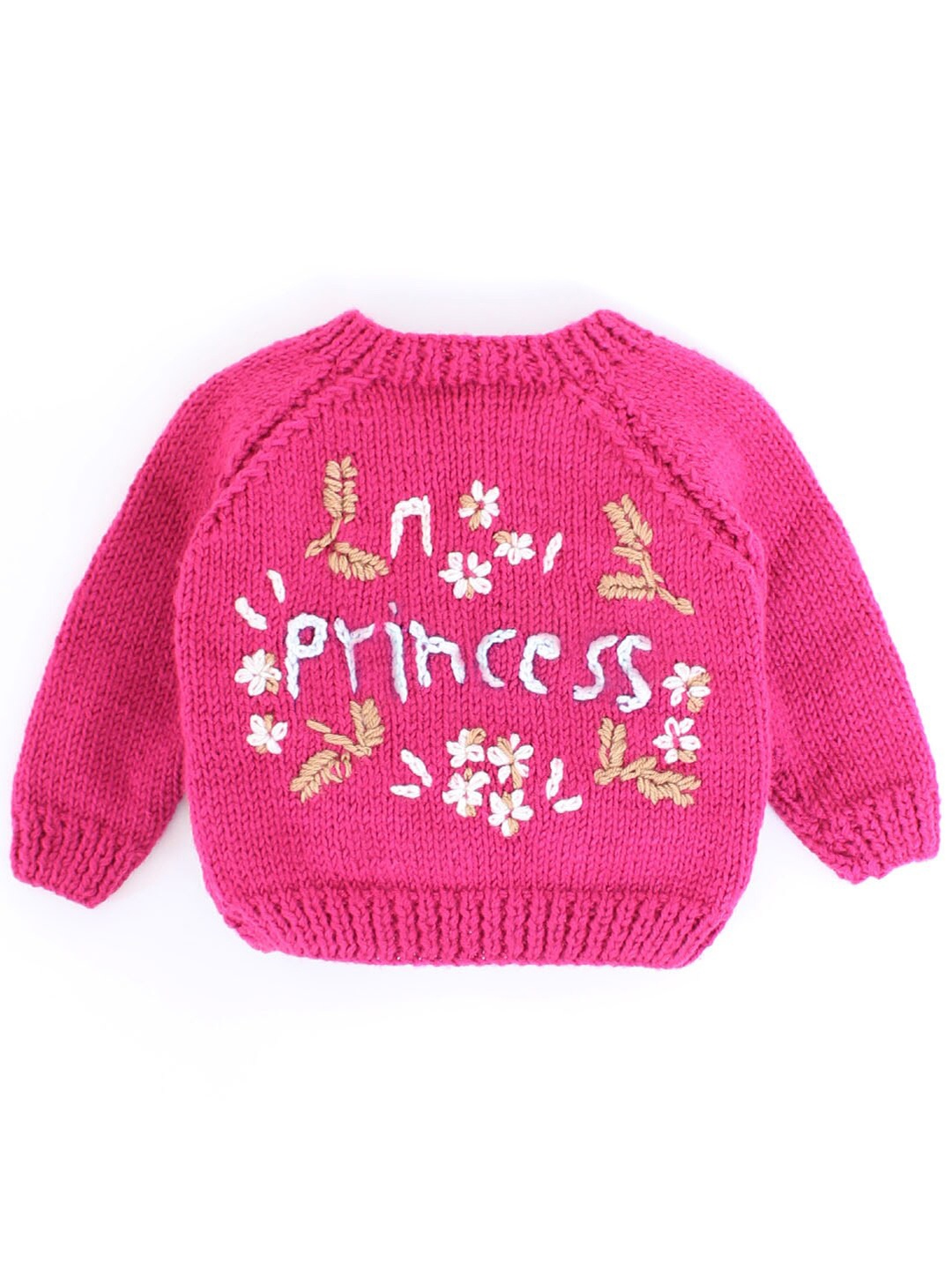 

Woonie Girls Pink & White Embroidered Pullover