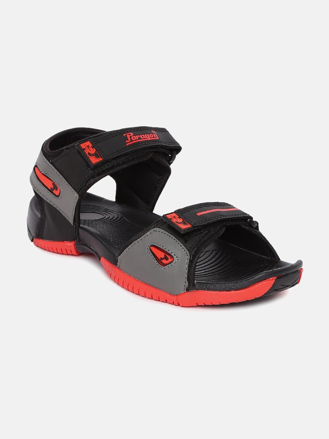 

Paragon Men Red & Black Sports Sandals