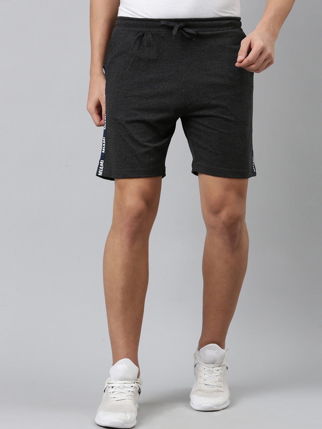 

DIXCY SCOTT Men Charcoal Sports Shorts