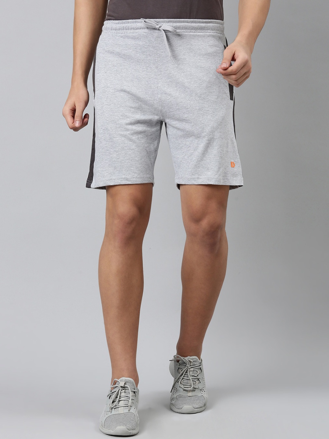 

DIXCY SCOTT Men Grey Melange Sports Shorts