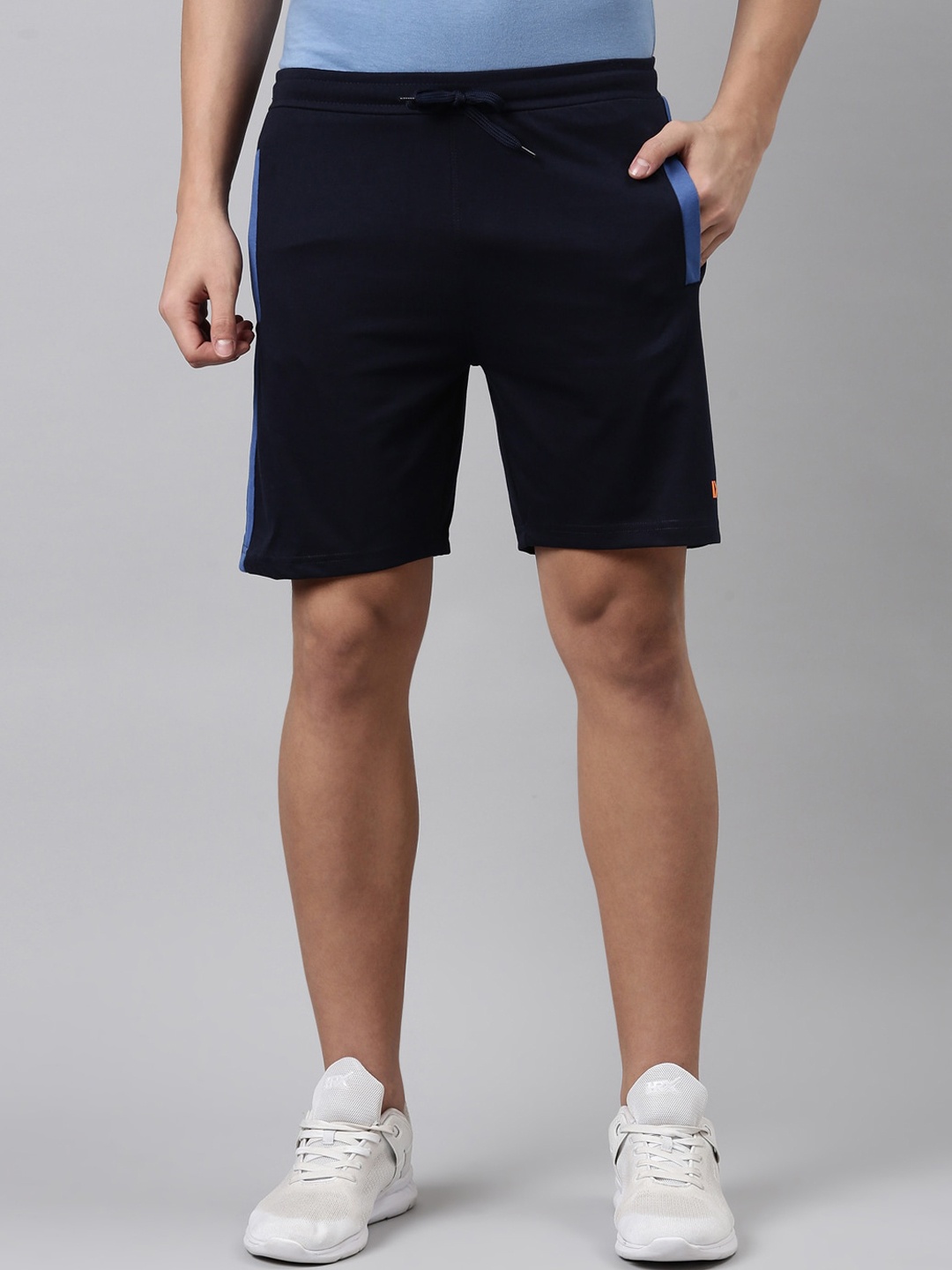 

DIXCY SCOTT Men Navy Blue Sports Shorts