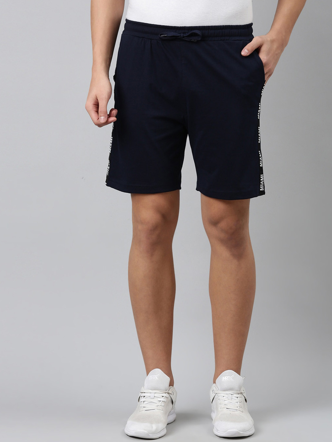

DIXCY SCOTT Men Navy Blue Sports Shorts