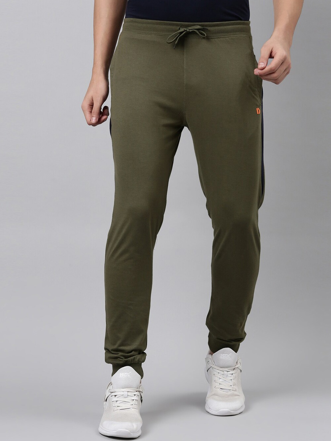 

DIXCY SCOTT Men Green Solid Cotton Joggers