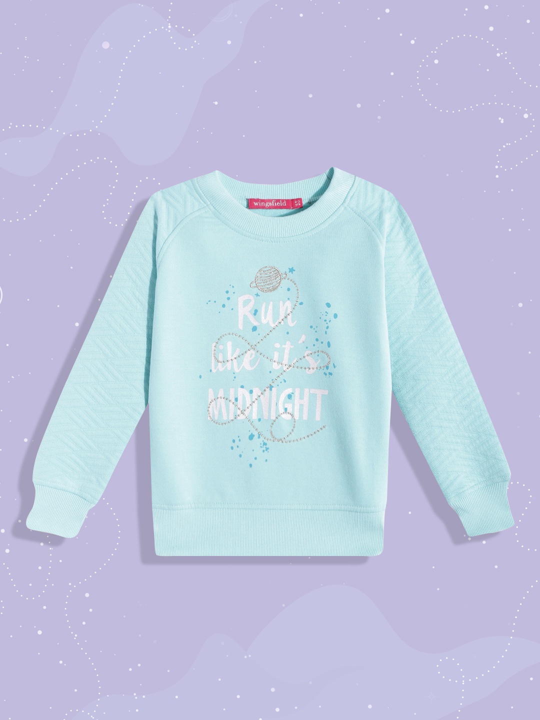 

Wingsfield Girls Blue Printed Sweatshirt