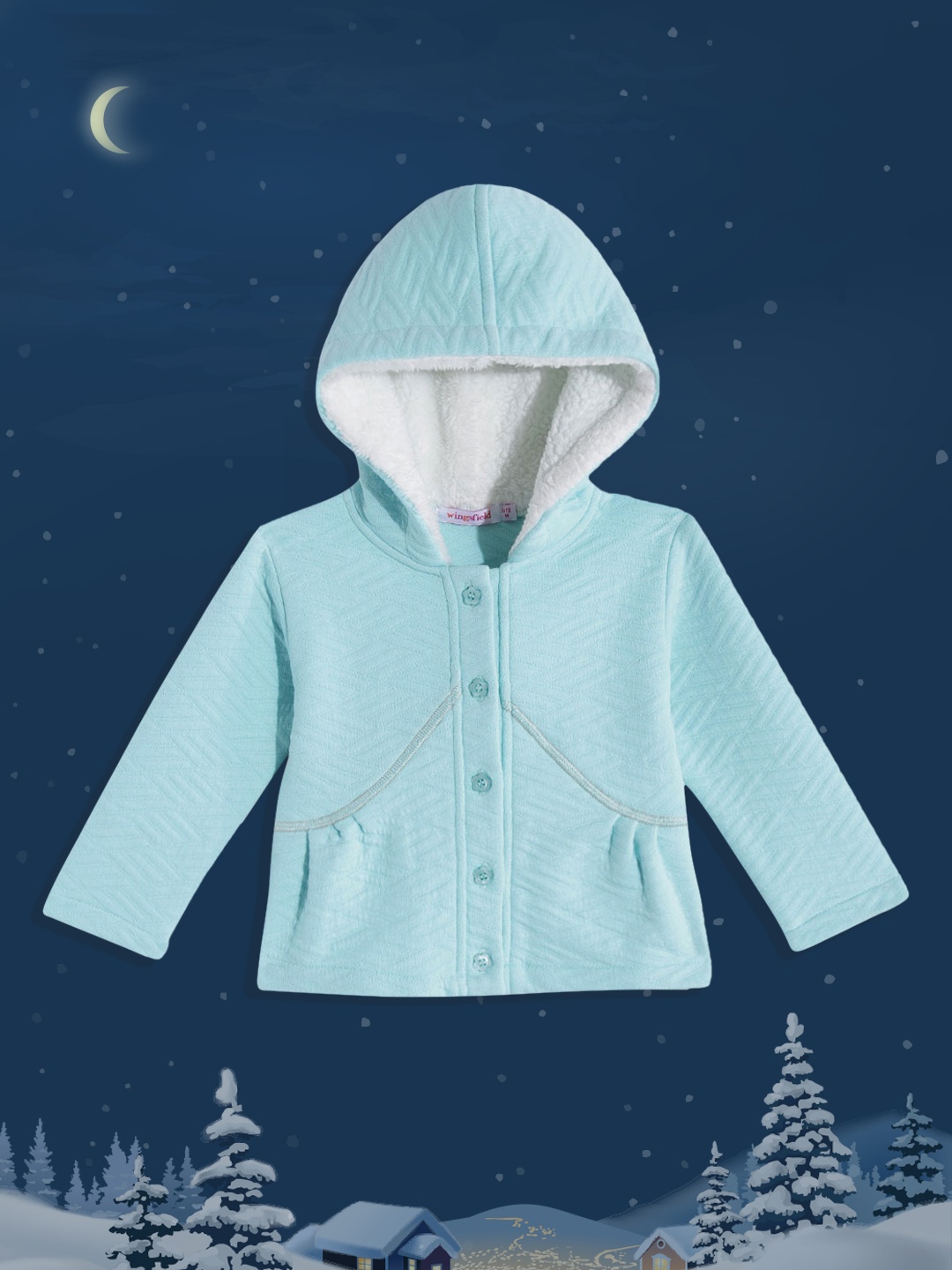 

Wingsfield Girls Blue Hooded Sweatshirt