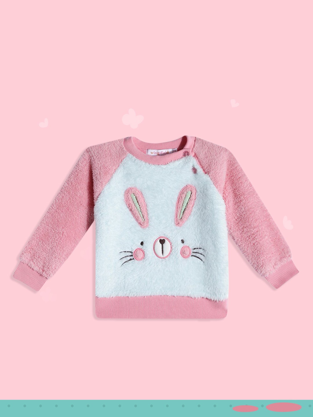 

Wingsfield Girls Sea Green Self Design Sweatshirt