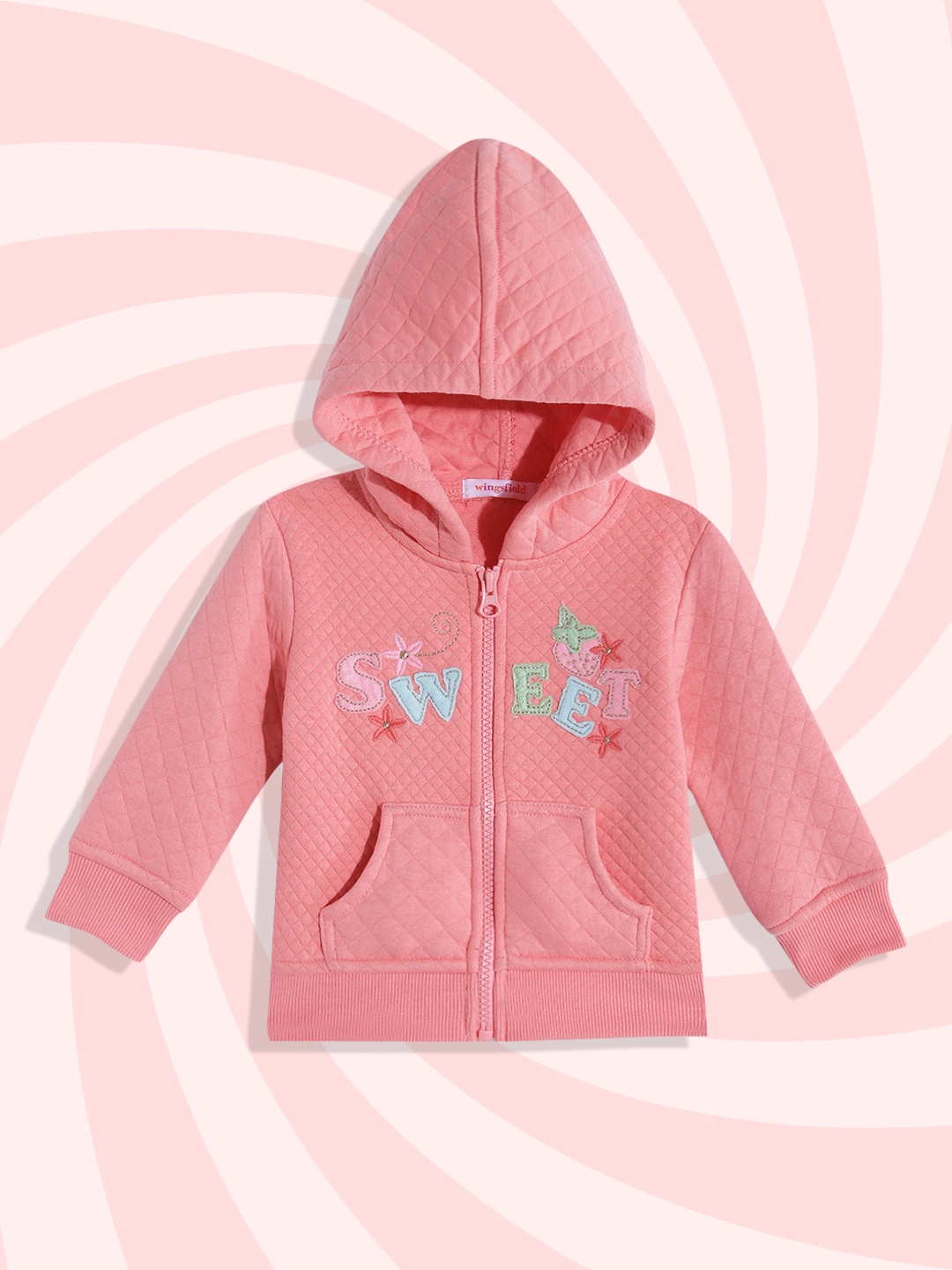 

Wingsfield Girls Pink Embroidered Sweatshirt