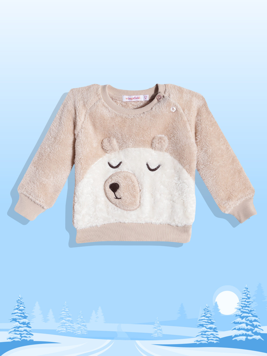 

Wingsfield Boys Beige Printed Sweatshirt