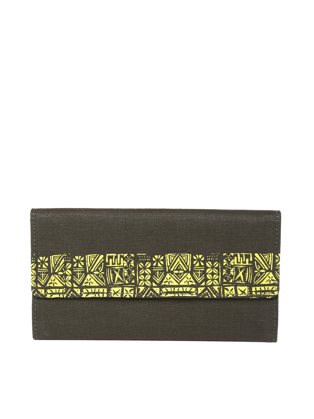 

Baggit Women Olive Green Printed Wallet