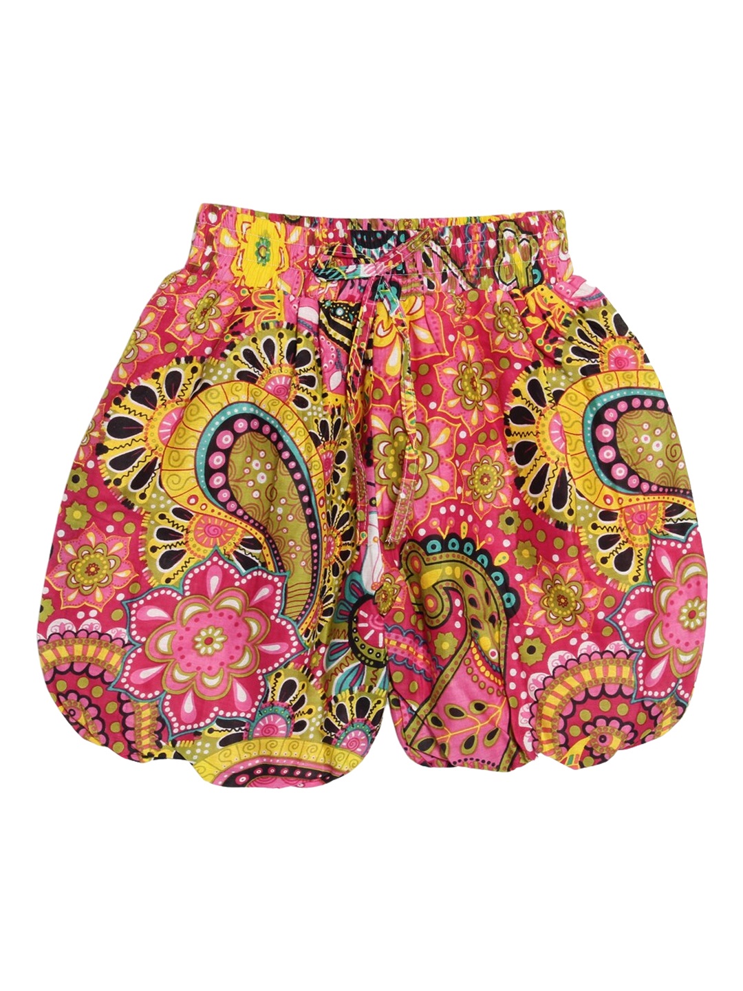 

SWEET ANGEL Girls Floral Printed Cotton ballon Pants Shorts, Yellow