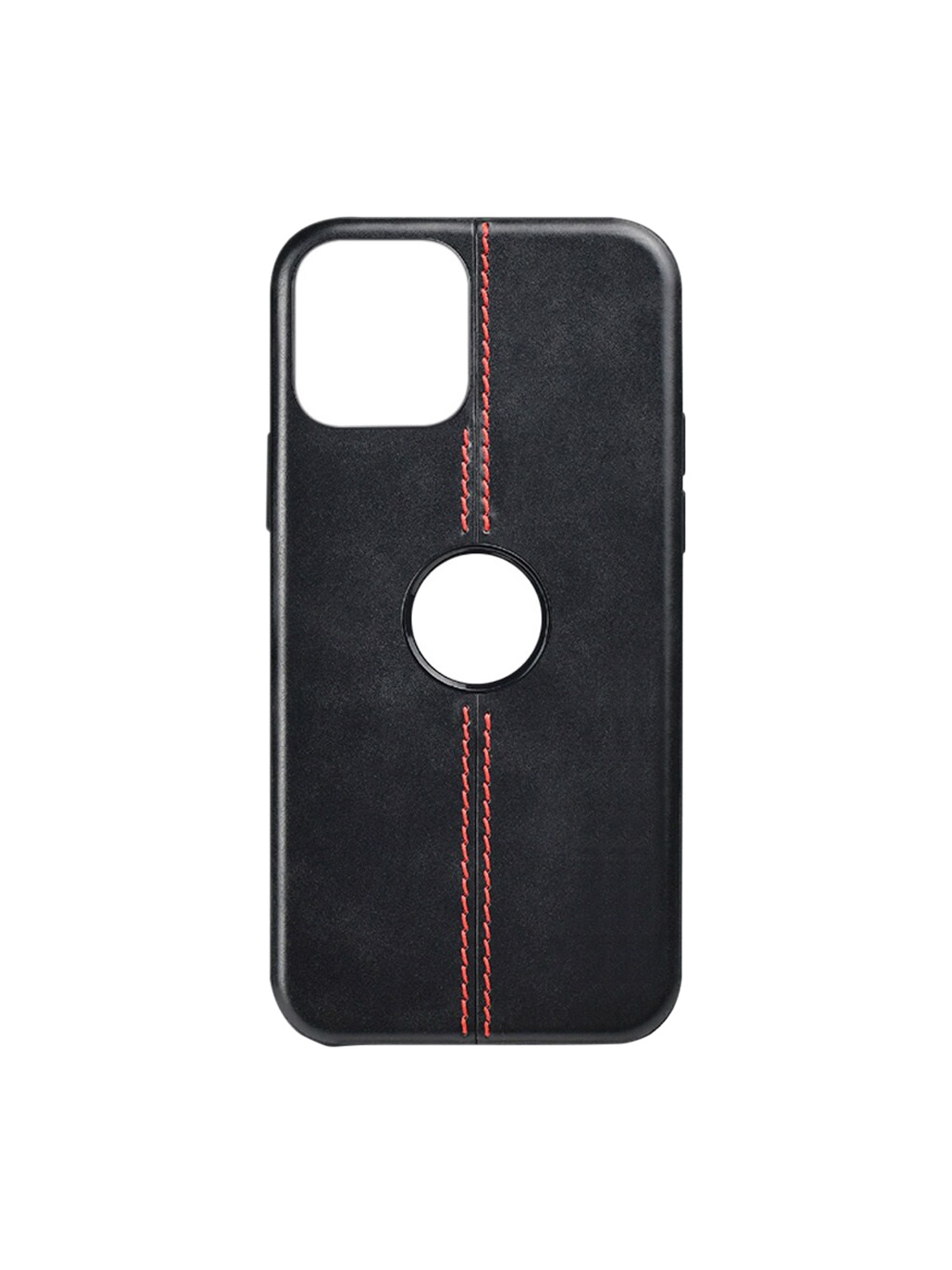 

TREEMODA Black Solid iPhone 11 Leather Phone Back Case