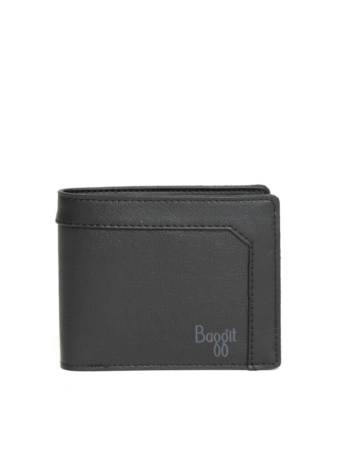 

Baggit Men Black Solid Two Fold Wallet
